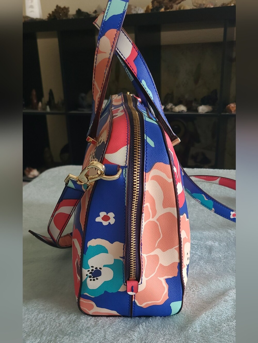 The Kate Spade Newbury Lane Small Felix Cherry Floral Satchel - Picture 7 of 16